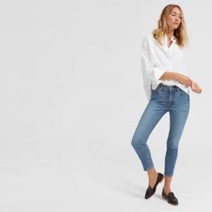 Everlane Mid Blue Mid Rise Skinny Ankle Jeans